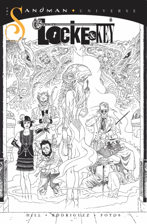 LOCKE & KEY SANDMAN HELL & GONE #1 1:10 B&W RODRIQUE VARIANT - Slab City Comics 