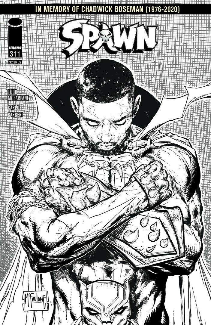 SPAWN #311 CVR D MCFARLANE B&W VARIANT - Slab City Comics 